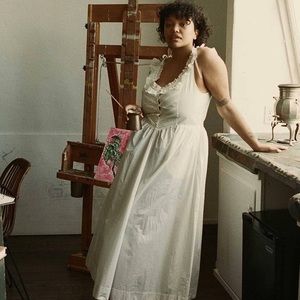 Doen Myrtille White Dress size medium.